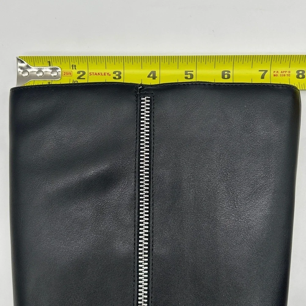 Scoop Black Knee-High Block Heel Boots | Dual Side Zippers | Women’s 8 | NWT